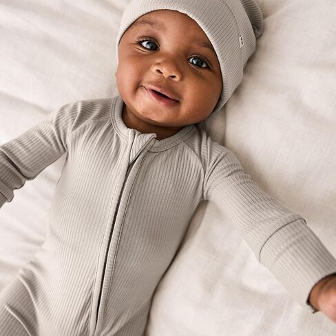 بيجامات ليتل سليبيز لحديثي الولادة، بيجامات فسكوز من الخيزران للأطفال، للأولاد والبنات من الأطفال الخدج وحديثي الولادة، بيجامة بسحاب ثنائي الاتجاه in Kuwait