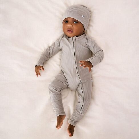 بيجامات ليتل سليبيز لحديثي الولادة، بيجامات فسكوز من الخيزران للأطفال، للأولاد والبنات من الأطفال الخدج وحديثي الولادة، بيجامة بسحاب ثنائي الاتجاه in Kuwait