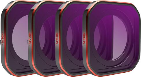 مجموعة مرشحات ND/CPL الهجينة مكونة من 4 قطع لـ Insta360 Ace Pro2، ND8-PL ND16-PL ND32-PL ND64-PL مجموعة 2 في 1، تحل الوهج والتعرض الزائد في مرشح واحد، صناعة أفلام احترافية in Kuwait
