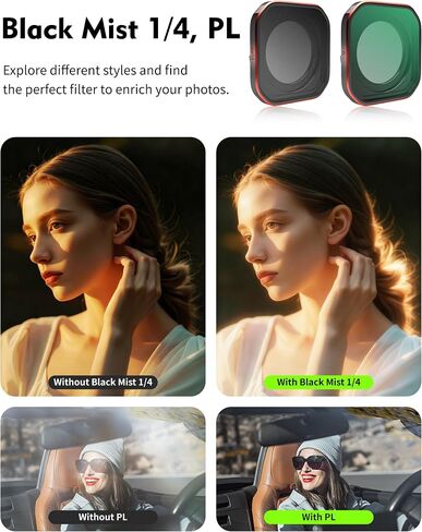 مجموعة مرشحات ND/CPL الهجينة مكونة من 4 قطع لـ Insta360 Ace Pro2، ND8-PL ND16-PL ND32-PL ND64-PL مجموعة 2 في 1، تحل الوهج والتعرض الزائد في مرشح واحد، صناعة أفلام احترافية in Kuwait