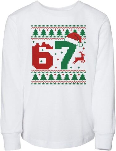 تي شيرت TeesAndTankYou Ugly Sweater 67 لعيد الميلاد للأطفال الصغار بأكمام طويلة in Kuwait