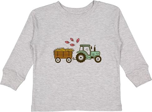 تي شيرت Inktastic Tractor وHay Wagon للأطفال الصغار بأكمام طويلة in Kuwait