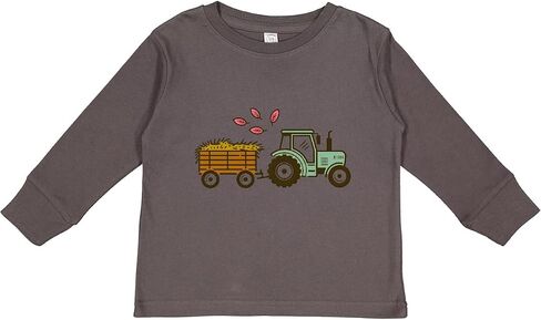 تي شيرت Inktastic Tractor وHay Wagon للأطفال الصغار بأكمام طويلة in Kuwait