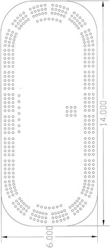 Cribbage Board 3-Lane Oval Steel Template (Woodworking Kit) in Saudi Arabia