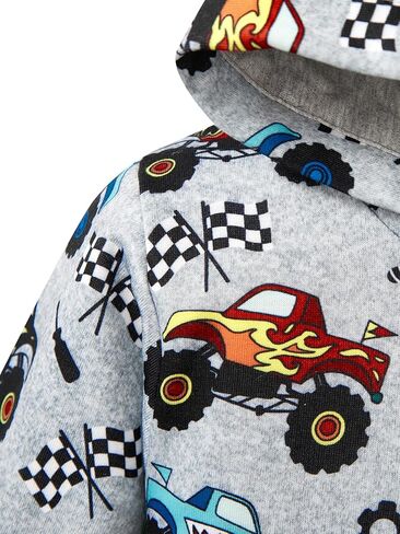 بلوفر بغطاء للرأس على شكل ديناصور للأطفال الصغار، بلوفر بأكمام طويلة على شكل شاحنة للأطفال من سن 1 إلى 7 سنوات in Kuwait