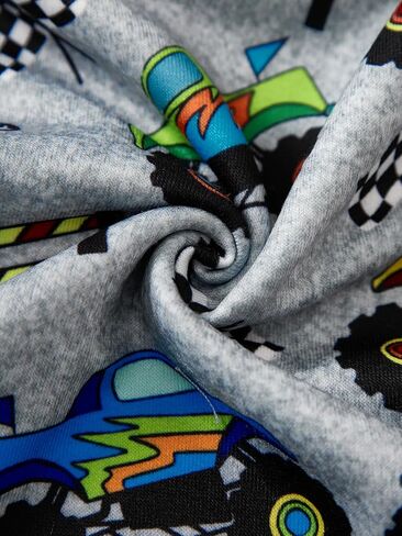 بلوفر بغطاء للرأس على شكل ديناصور للأطفال الصغار، بلوفر بأكمام طويلة على شكل شاحنة للأطفال من سن 1 إلى 7 سنوات in Kuwait