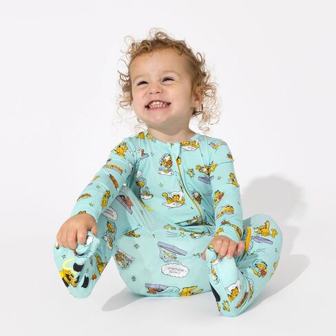 Bellabu Bear Garfield Rayon from Bamboo Convertible Footie for Baby Boys & Girls in Saudi Arabia