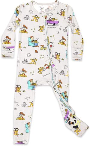 Bellabu Bear Garfield Rayon from Bamboo Convertible Footie for Baby Boys & Girls in Saudi Arabia