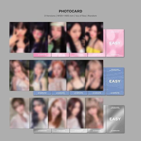 LE SSERAFIM - 3rd Mini Album EASY Photobook Ver. - Vol.2 FEATHERLY LOTUS Outer Box + Booklet Photocard + Postcard + Sticker + Folding Poster + Lyric Book + 2 Pin Badges + 4 Extra Photocards in Saudi Arabia