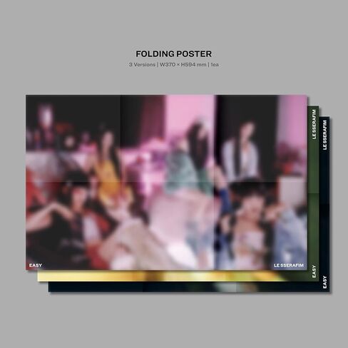 LE SSERAFIM - 3rd Mini Album EASY Photobook Ver. - Vol.2 FEATHERLY LOTUS Outer Box + Booklet Photocard + Postcard + Sticker + Folding Poster + Lyric Book + 2 Pin Badges + 4 Extra Photocards in Saudi Arabia