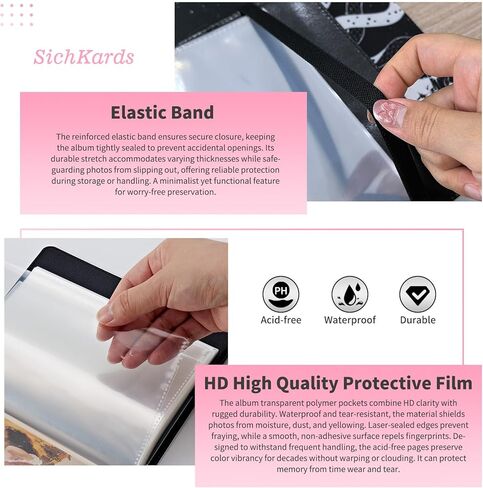 ألبوم صور صغير بسعة 2x3,60 صورة، غطاء من جلد البولي يوريثان مع شريط مطاطي، صفحات PP مقاومة للماء عالية الوضوح لتسجيل الأسرة والذكرى السنوية لزواج الطفل، طباعة جلد الفهد البني in Kuwait