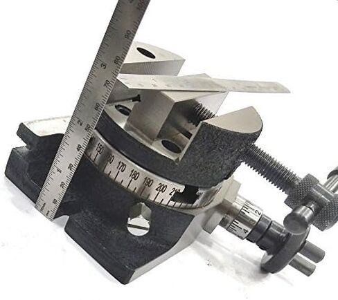 ROTARY TABLE 3"/80 MM WITH ER16 COLLET ADAPTOR, M6 CLAMP KIT, ROUND VICE, TAILSTOCK & A CHUCK WITH BACK PLATE & FIXING TNUTS ((WITH 70 MM 4 JAW INDEPENDENT CHUCK)) in Saudi Arabia