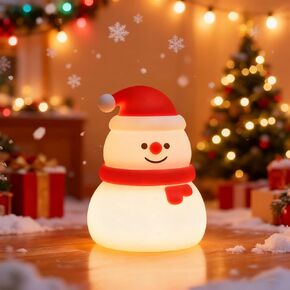 Small Christmas Night Light, Rechargeable Night Light for Kids, 16 Color Dimmable Mood Lighting, Portable Silicone Christmas Lamp, Color Changing Christmas Lights in Saudi Arabia