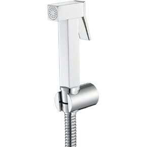 بخاخ حفاضات قماش نحاسي محمول باليد، رأس بخاخ للمرحاض محمول مربع الشكل مع خرطوم ودعامة، للغسيل الأنثوي، وغسيل الحيوانات الأليفة، أسود (ذهبي تيتانيوم) in Kuwait