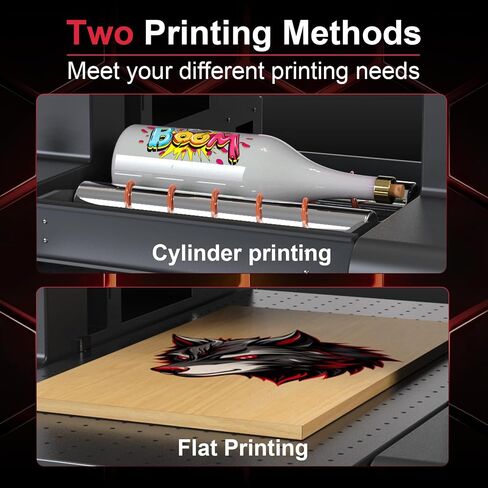 RAINBOWDGT UV Printer Machine with Computer XP600 A3 Multifunction Flatbed Printers with Bottle Holder for Acrylic Metal Golf Bottle Phone Case and More in Saudi Arabia