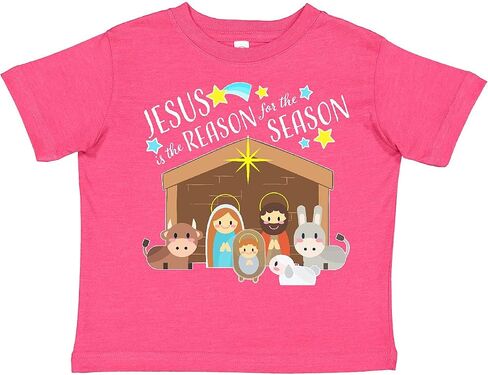 inktastic Jesus is The Reason for The Season Christmas Nativity Toddler T-Shirt in Saudi Arabia