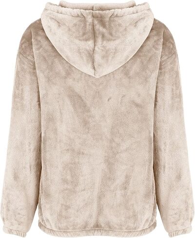 Fuzzy Sherpa Fleece Jacket Women Cozy Soft Zip Up Thin Style Hoodies Long Sleeve Womens Warm Fall Winter Causal Coat in Saudi Arabia