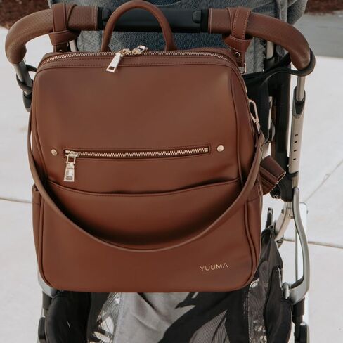 YUUMA Stroller Straps, Set of 2 Vegan Leather Straps, Suitable for All Strollers (Cinnamon) in Saudi Arabia