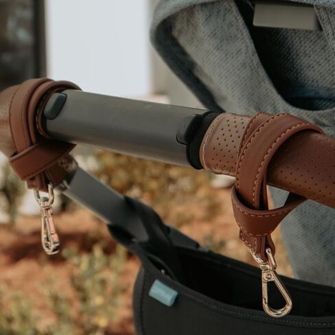 YUUMA Stroller Straps, Set of 2 Vegan Leather Straps, Suitable for All Strollers (Cinnamon) in Saudi Arabia