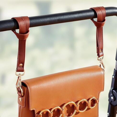 YUUMA Stroller Straps, Set of 2 Vegan Leather Straps, Suitable for All Strollers (Cinnamon) in Saudi Arabia