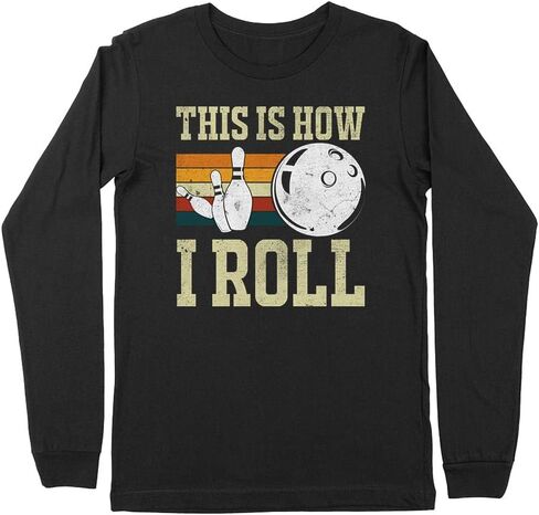 Bowling How I Roll Kids Long Sleeve T-Shirt Youth in Saudi Arabia