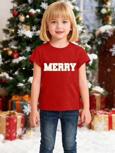 Christmas Shirts Boys Girls Christmas Tree T Shirt Toddler Christmas Graphic Tees Holiday Short Sleeve Tops in Saudi Arabia