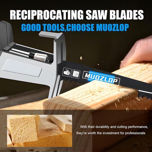 5 Pack 9 inch Reciprocating Saw Blades Set,6TPI High Carbon Saw Blades, Woodcutting Saw Blades with Organizer Case (6TPI/225mm,5pcs) in Kuwait