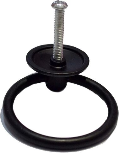 Kitchen Cabinet Bar Handle Furniture Drawer Pulls Cuoboard Knobs 4 Sets Vintage Ring Pulls Black Drawer Handles Antique Single Hole Knobs Decorative Hardware with Screws for Furniture Cabinet Cupboard in Saudi Arabia