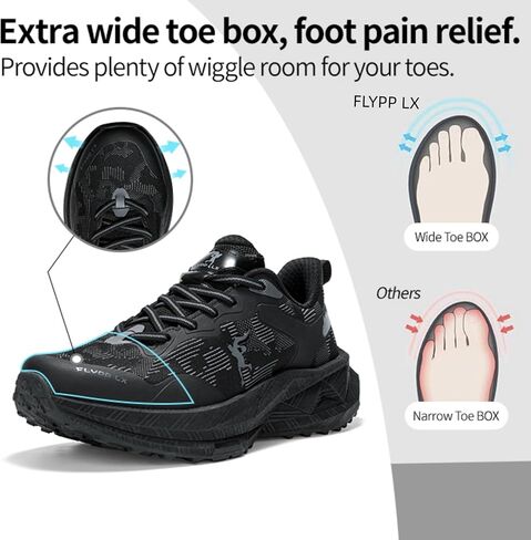 Men's and Women's Tennis Walking Shoes, Wide to Box Zero Drop Outdoor Non-Slip Shoes, Ideal for Daily Work Running in The Gym and Cross Training Comfortable Sports Trail Running Shoes. in Saudi Arabia