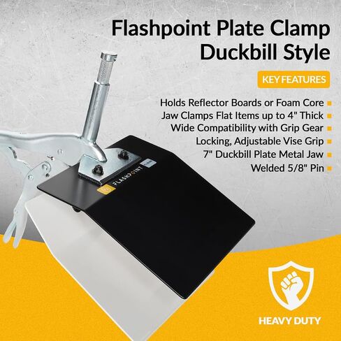 Flashpoint Duckbill Style Plate Clamp, Black/White in Saudi Arabia