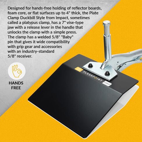 Flashpoint Duckbill Style Plate Clamp, Black/White in Saudi Arabia