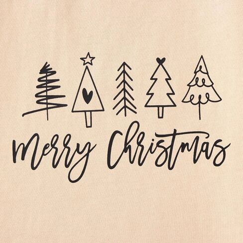 BOUTIKOME Merry Christmas Shirt Toddler Boy Girl Christmas Tree Graphic T-Shirt Kid Xmas Pullover Long Sleeve Crewneck Tops in Saudi Arabia
