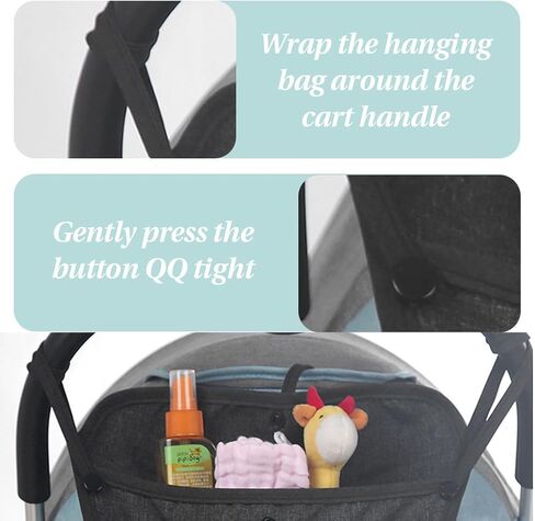 Universal Stroller Organizer, Shopping Net Bag for Baby Prams, Durable & Spacious Storage Accessory for Parents on the Go in Saudi Arabia