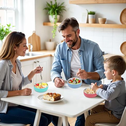 6PCS Kids Stainless Steel Bowls 5 Inches 304 Stainless Steel Kids Bowls with Removable Colorful Silicone Sleeve Heat-Resistant Unbreakable Kid Bowl for Soup, Cereal, Yogurt, Snacks in Saudi Arabia