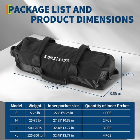 Sandbags for Working Out with Handles, Adjustable Fitness Sandbags Unfilled, Heavy Duty Sand Bags for Weight Training & Full-Body Workouts in Saudi Arabia