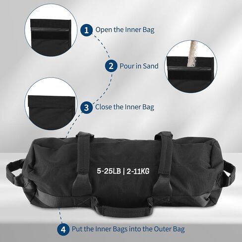 Sandbags for Working Out with Handles, Adjustable Fitness Sandbags Unfilled, Heavy Duty Sand Bags for Weight Training & Full-Body Workouts in Saudi Arabia