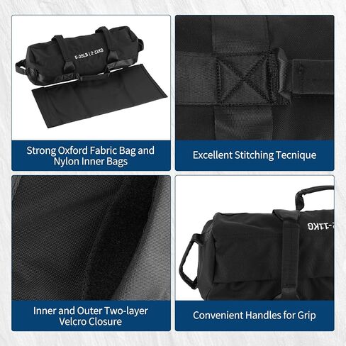 Sandbags for Working Out with Handles, Adjustable Fitness Sandbags Unfilled, Heavy Duty Sand Bags for Weight Training & Full-Body Workouts in Saudi Arabia
