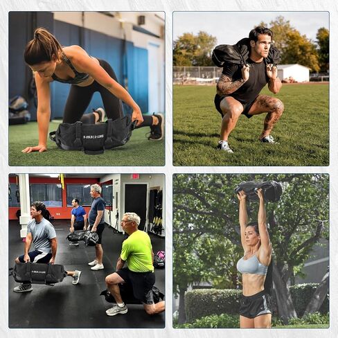 Sandbags for Working Out with Handles, Adjustable Fitness Sandbags Unfilled, Heavy Duty Sand Bags for Weight Training & Full-Body Workouts in Saudi Arabia