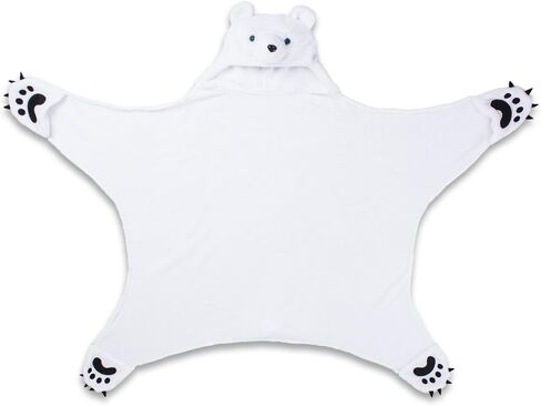 بطانية بغطاء للرأس يمكن ارتداؤها من Fin Fun للأطفال - بطانية بغطاء رأس يمكن ارتداؤها للأطفال - للأولاد والبنات in Kuwait