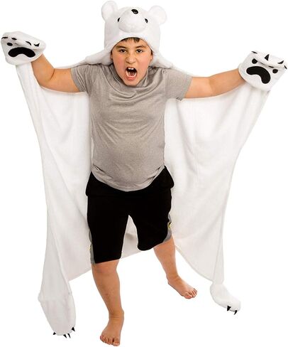 بطانية بغطاء للرأس يمكن ارتداؤها من Fin Fun للأطفال - بطانية بغطاء رأس يمكن ارتداؤها للأطفال - للأولاد والبنات in Kuwait