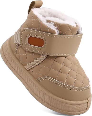 Toddler Snow Boots Boys Girls Waterproof Winter Outdoor Shoes Warm Faux Fur Ankle Booties with Slip Resistant Sole in Saudi Arabia