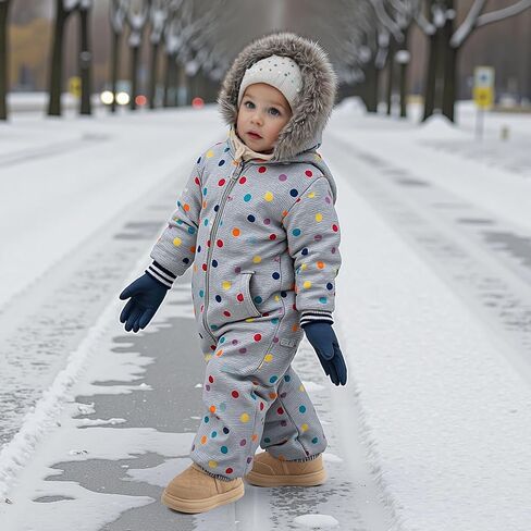Toddler Snow Boots Boys Girls Waterproof Winter Outdoor Shoes Warm Faux Fur Ankle Booties with Slip Resistant Sole in Saudi Arabia
