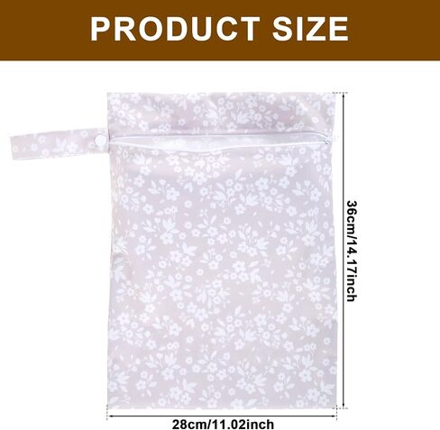 3Pcs Wet Bags with Zipper Closure Waterproof Wet Storage Bag Large Capacity Wet Dry Bag Reusable Wet Clothes Bag Portable Bathing Suit Bags for Swimsuits Baby Diapers Beach Pool in Saudi Arabia