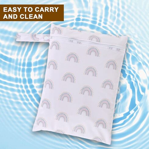 3Pcs Wet Bags with Zipper Closure Waterproof Wet Storage Bag Large Capacity Wet Dry Bag Reusable Wet Clothes Bag Portable Bathing Suit Bags for Swimsuits Baby Diapers Beach Pool in Saudi Arabia