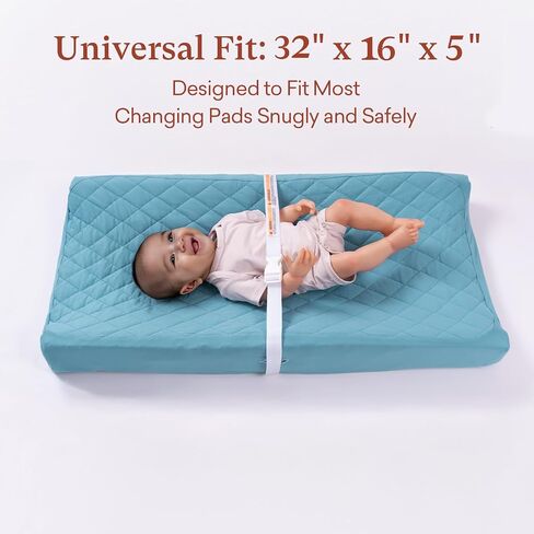 Quilted Changing Table Cover (2-Pack) Fitted Diaper Changing Pad Cover, Soft Breathable Ideal for Boys Girls (2-Pack) in Saudi Arabia
