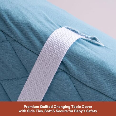 Quilted Changing Table Cover (2-Pack) Fitted Diaper Changing Pad Cover, Soft Breathable Ideal for Boys Girls (2-Pack) in Saudi Arabia