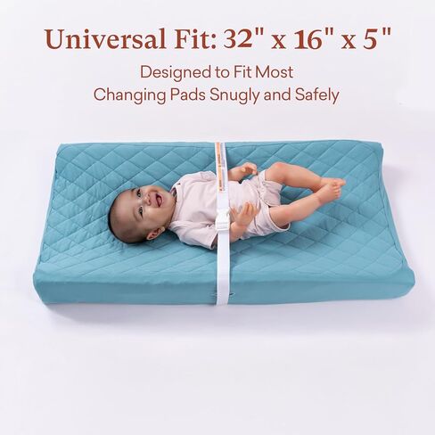 Quilted Changing Table Cover (2-Pack) Fitted Diaper Changing Pad Cover, Soft Breathable Ideal for Boys Girls (2-Pack) in Kuwait