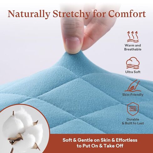 Quilted Changing Table Cover (2-Pack) Fitted Diaper Changing Pad Cover, Soft Breathable Ideal for Boys Girls (2-Pack) in Kuwait