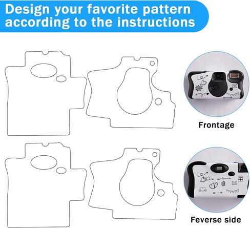 gisgfim 48 Pack Disposable Camera Sticker Wraps One Time Single Use Cameras Wraps Sticker for Wedding Bulk DIY Template Design for Wedding Travel Birthday Party Baby Shower Gathering in Saudi Arabia