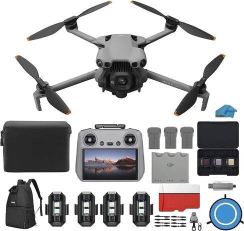 مجموعة DJI Mini 5 Pro Fly More مع وحدة تحكم DJI RC 2 (مع شاشة)، طائرة بدون طيار قابلة للطي مع كاميرا، CMOS 1 بوصة، طائرة بدون طيار 4K للمبتدئين مع استشعار العوائق متعدد الاتجاهات، ActiveTrack 360 درجة، دوران انحراف 225 درجة، حزمة 3 بطاريات in Saudi Arabia